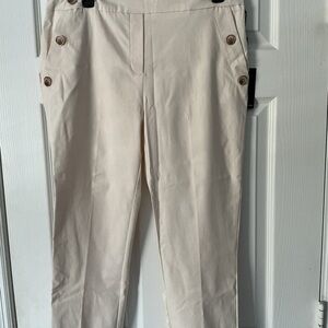 Jules & Leopold Pastel Pink Pull-On Slim Leg Crop Pants